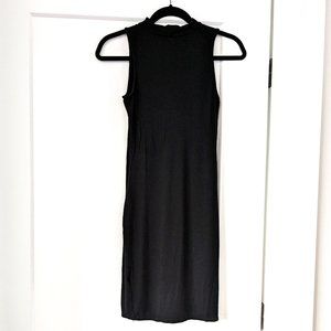 Rebel Sugar Black Sleeveless Bodycon Midi Turtleneck Dress Size Small